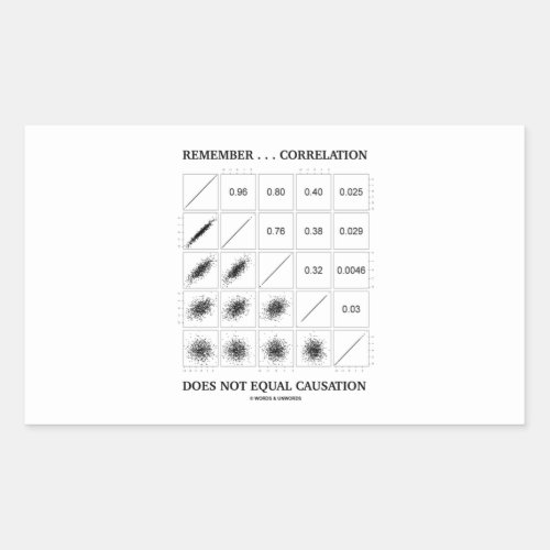 Remember  Correlation Does Not Equal Causation Rectangular Sticker