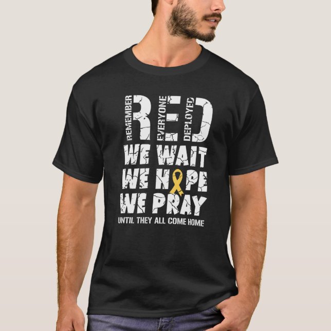 Remember Everyone Deployed Red Friday Military Ret T-Shirt (Front)