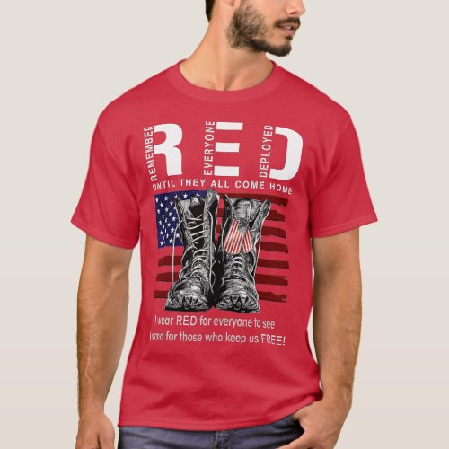 Remember Everyone Veteran Deployed RED Friday 106 T_Shirt