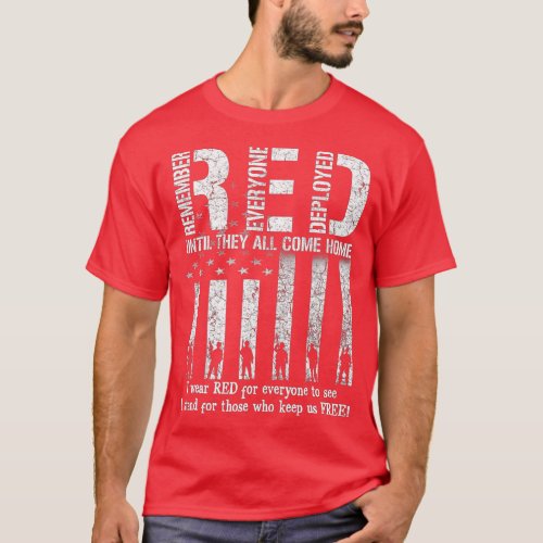 Remember Everyone Veteran Deployed RED Friday 111 T_Shirt