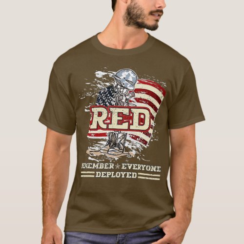 Remember Everyone Veteran Deployed RED Friday 1 2 T_Shirt
