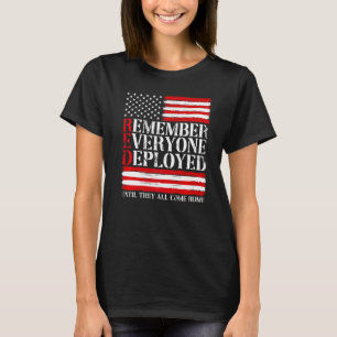 Remember Everyone Veteran Deployed RED Friday Retr T-Shirt