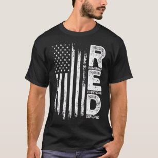 Remember Everyone Veteran Deployed RED Friday T-Sh T-Shirt