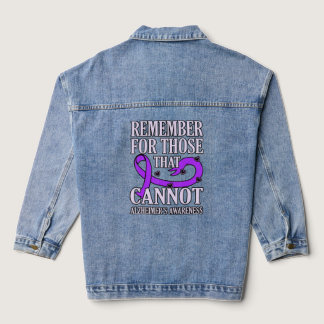Remember For Those That Cannot Alzheimer's Awarene Denim Jacket