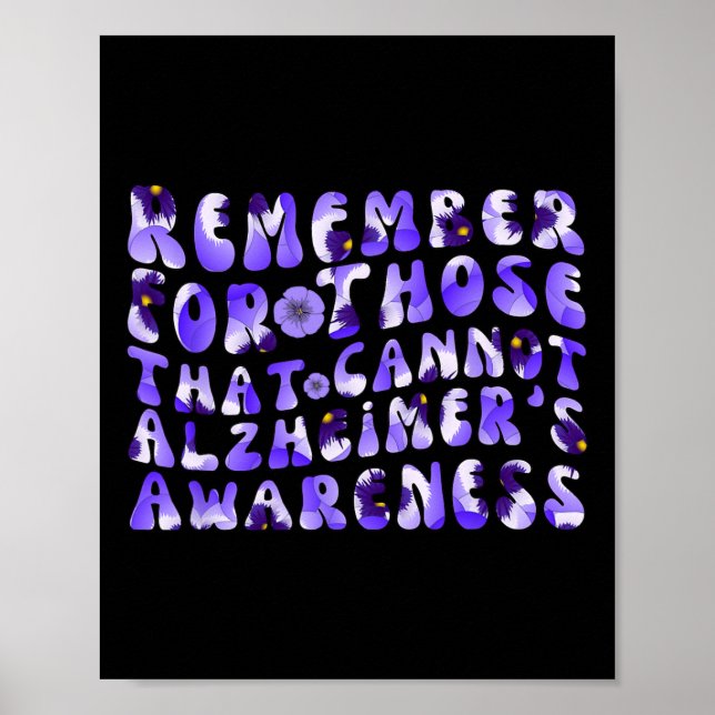 Remember For Those Who Cannot Heimerheimer's Aware Poster (Front)