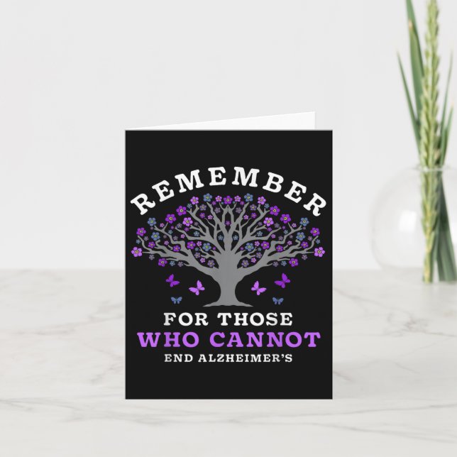 Remember For Those Who Cannot Heimers Awareness De Card (Front)