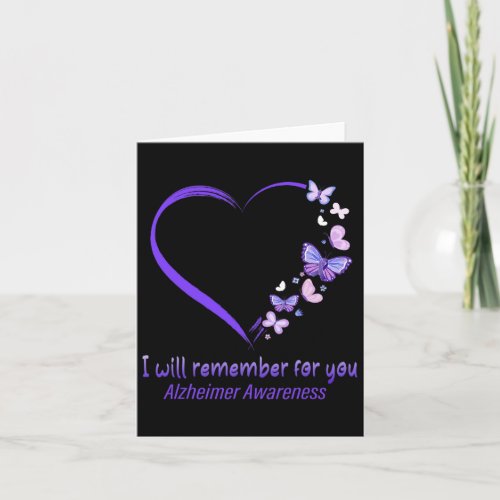 Remember For You Alzheimerheimer Awareness Apparel Card