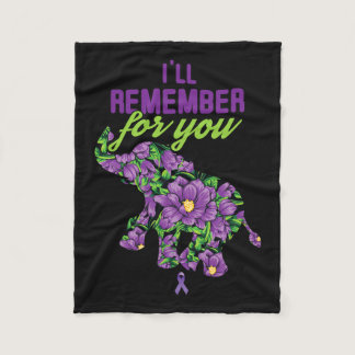 Remember For You Alzheimerheimer Heimers Awareness Fleece Blanket