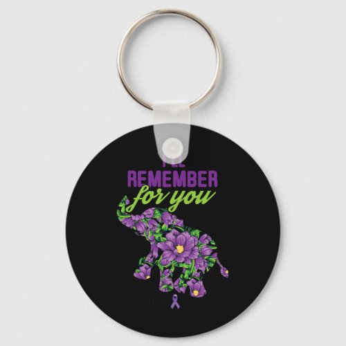 Remember For You Alzheimerheimer Heimers Awareness Keychain