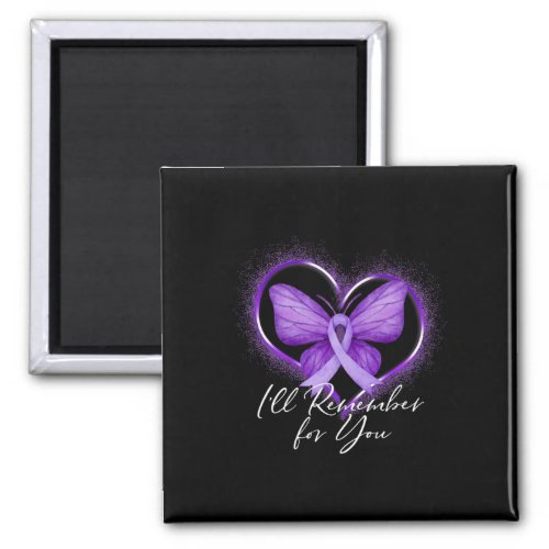 Remember For You Alzheimerheimers Awareness Purpl Magnet