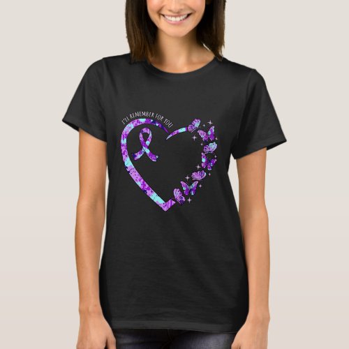 Remember For You Alzheimerheimers Awareness Purpl T_Shirt