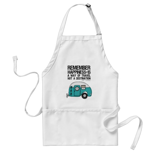remember happiness adult apron (Front)