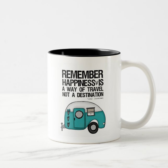 remember happiness Two-Tone coffee mug (Right)
