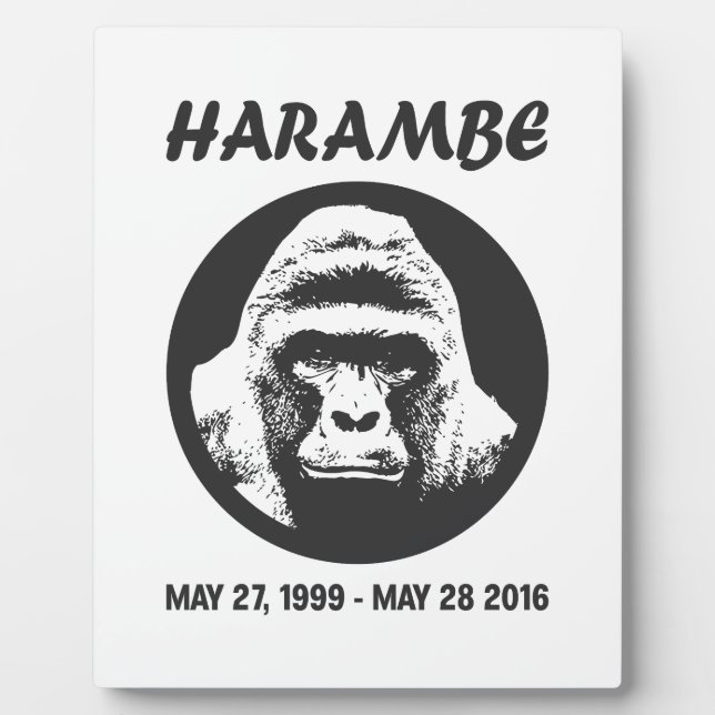 Remember Harambe Plaque (Front)