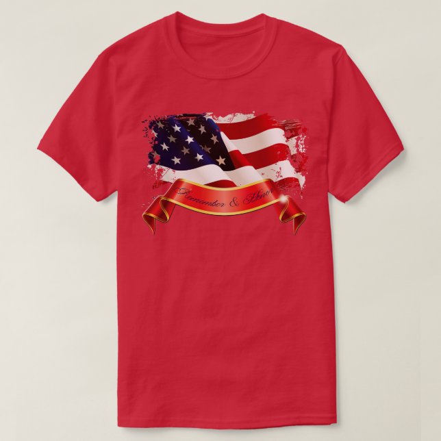 Remember Honor Memorial Day T-Shirt (Design Front)