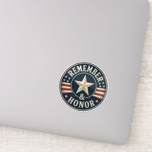 Remember & Honor Vintage Patriotic Memorial Day Sticker