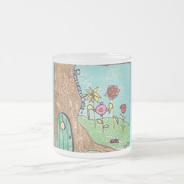 Remember, i love you, mug. frosted glass coffee mug (Center)