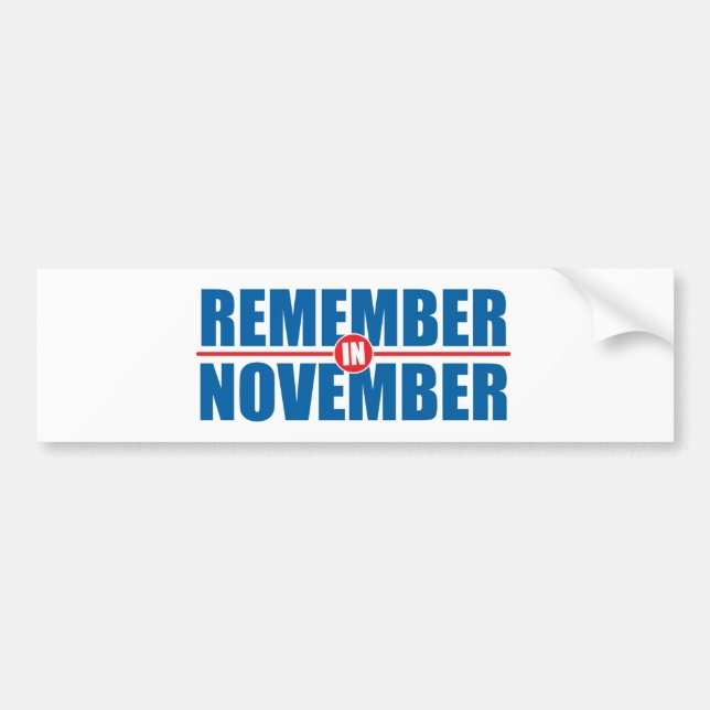 Remember-in-Nov Bumper Sticker (Front)