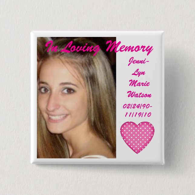 Remember Jenni Pinback Button (Front)