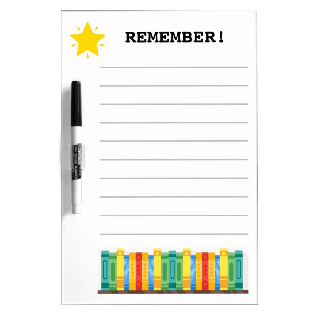 REMEMBER List: Classroom Dry Erase Board (Front)