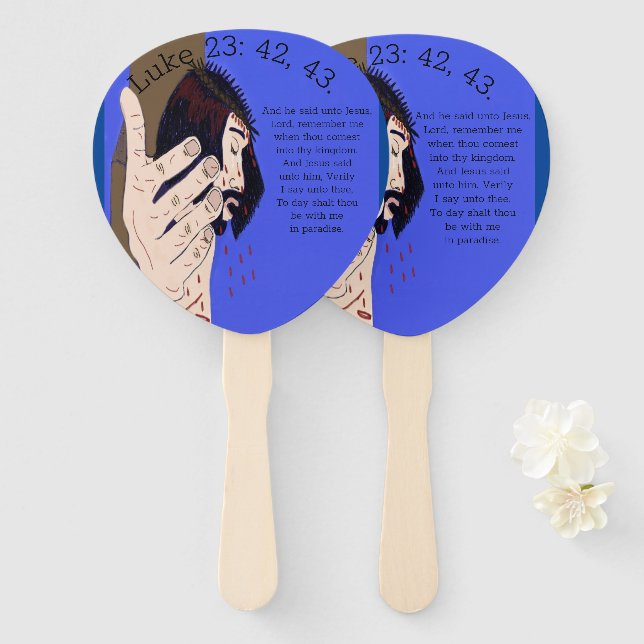 Remember me hand fan (Front and Back)