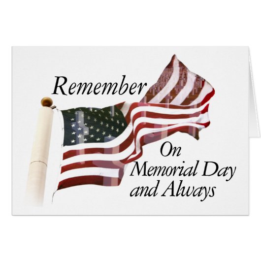 Remember Memorial Day Cards (Front Horizontal)