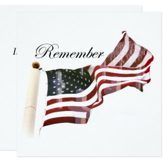 Remember  Memorial Day - Crosses Within Old Glory Card