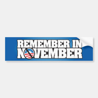 Remember November Bumper Sticker