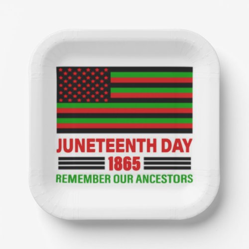 Remember Our Ancestors Juneteenth Paper Plates