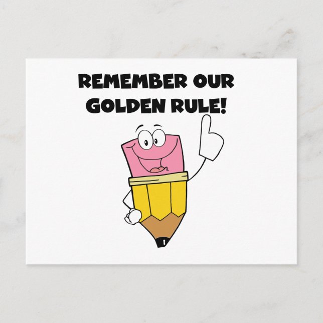 Remember Our Golden Rule Postcard (Front)