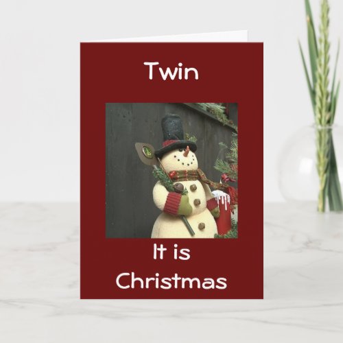 REMEMBER OUR PAST CHRISTMASES TO MY TWIN HOLIDAY CARD