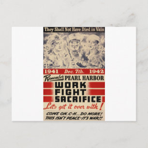 Remember Pearl Harbor Postcard