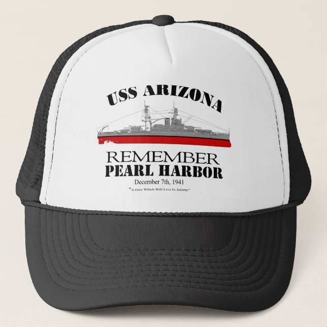 Remember Pearl Harbor Trucker Hat (Front)