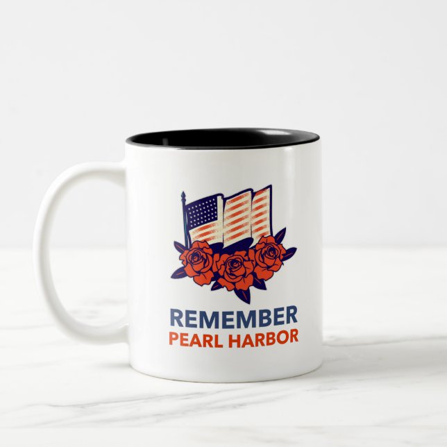  Remember Pearl Harbor Two-Tone Coffee Mug (Left)