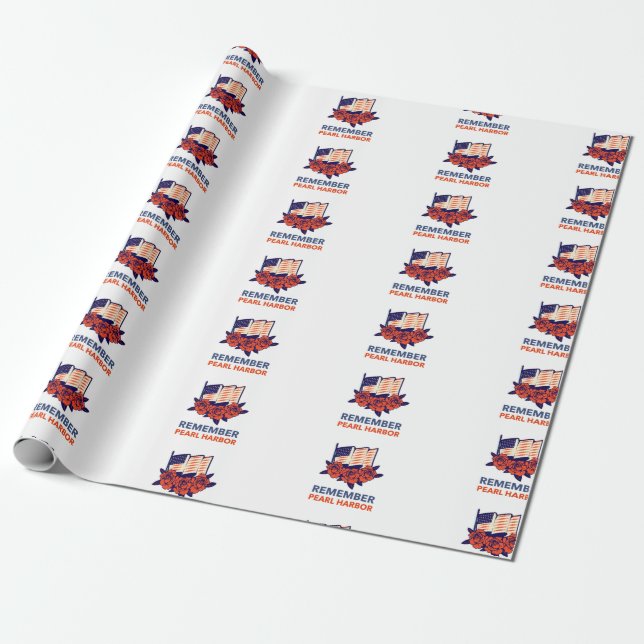  Remember Pearl Harbor Wrapping Paper (Unrolled)