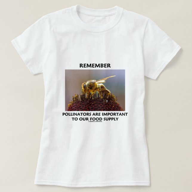 Remember Pollinators Are Important To Food Supply T-Shirt (Design Front)