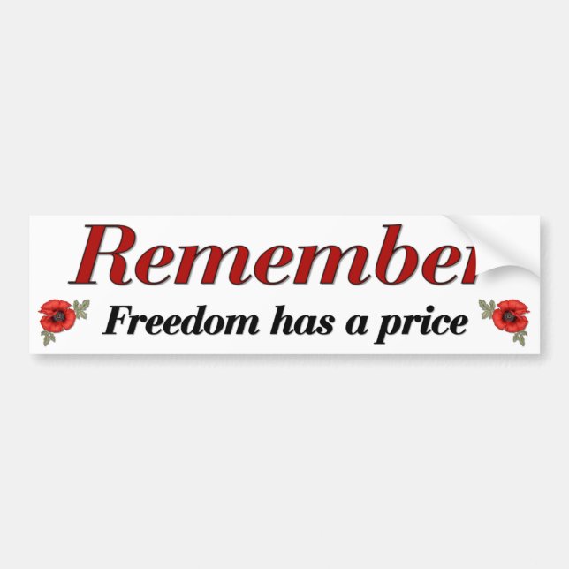 Remember Poppy Bumper Sticker (Front)