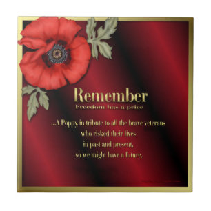 Remember Poppy Tile