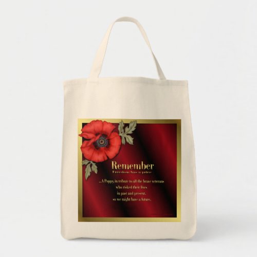 Remember Poppy Tote Bag