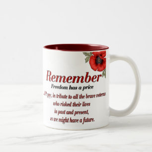 Remember Poppy Two-Tone Coffee Mug