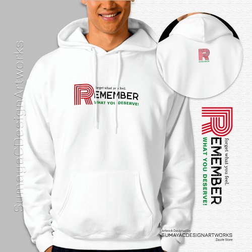 Remember Quote Red Green  White Mens Hoodie
