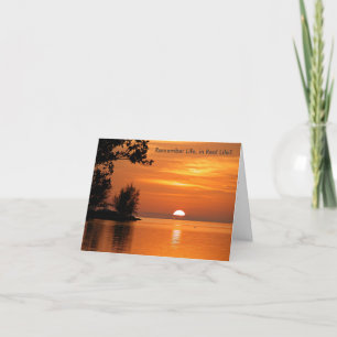 Remember real life Sunset Greeting Card