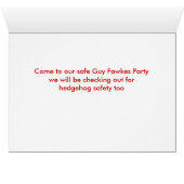 Remember, Remember Guy Fawkes Party Cards (Inside Horizontal (Bottom))