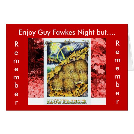 Remember, Remember Guy Fawkes Party Cards (Front Horizontal)