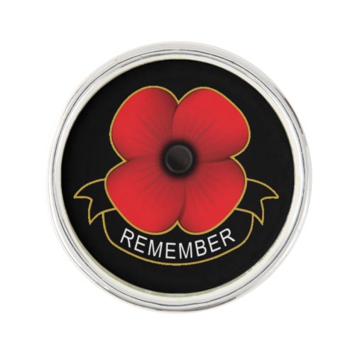 Remember Remembrance Day Lapel Pin
