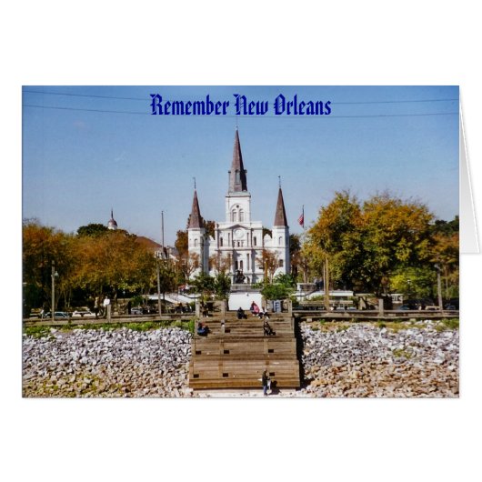 Remember St Louis Cathedral in New Orleans Cards (Front Horizontal)