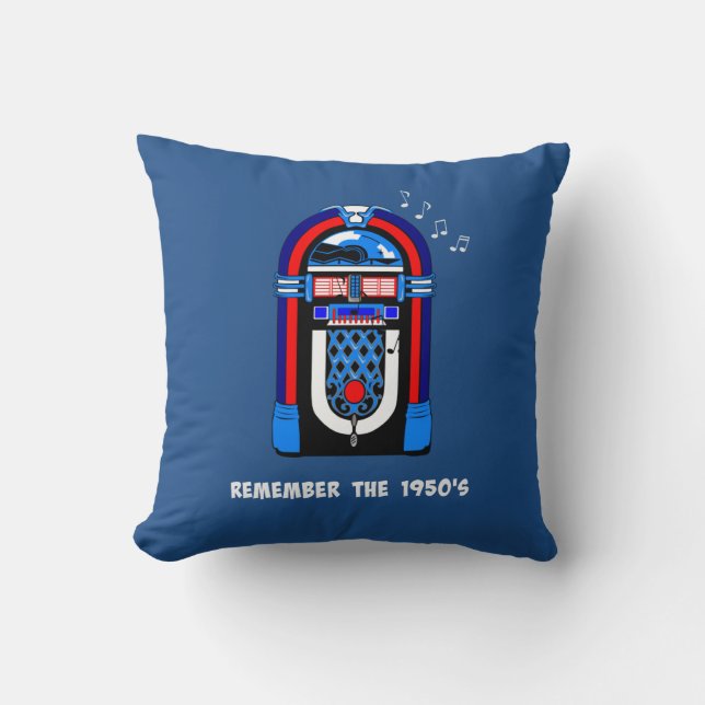 Remember the 1950's, juke box throw pillow (Front)