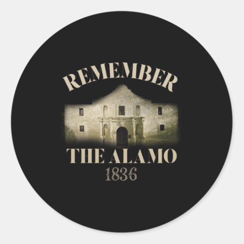 Remember The Alamo History Classic Round Sticker