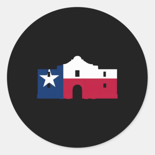 Remember The Alamo Texas Flag San Antonio Mission Classic Round Sticker