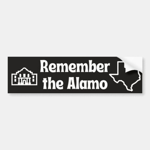 Remember the Alamo Texas Themed Bumper Sticker